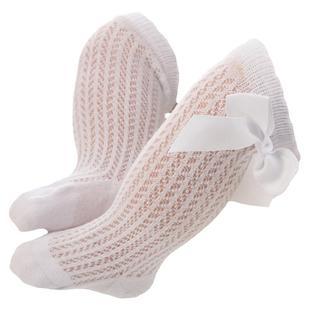 西班牙爆款婴儿网眼袜宝宝中筒袜纯棉薄款过膝袜公主透气防蚊袜子