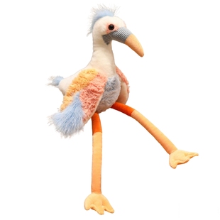 仿真丹顶鹤公仔仙鹤毛绒玩具儿童早教认知玩偶可爱小鸟儿布偶娃娃
