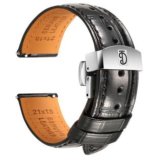 劳力士黑水鬼绿水鬼表带真皮男士手表配件适用日志迪通拿快拆表带