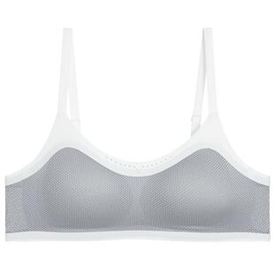 AIMER CHUANG25夏锁甲4内衣女圆领无钢圈简约薄款文胸CA171581