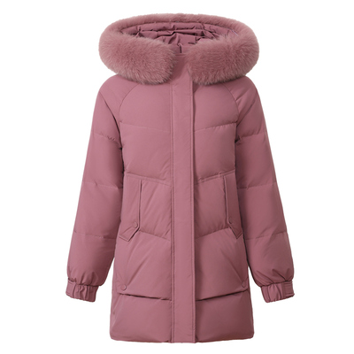 【恒源祥】90%白鸭绒/狐狸毛领