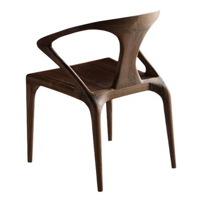 晨物北美黑胡桃木全实木剑椅餐椅