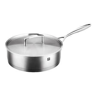 德国双立人Zwilling moment 24cm 煎炒锅煎锅平底锅不锈钢无涂层