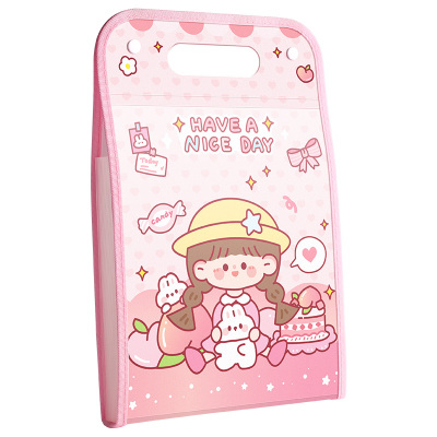 a4手提文件夹试卷袋多层大容量小学生专用手拎式风琴包卷子收纳袋整理神器初中生高中生书夹子科目分类试卷夹