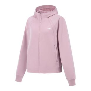 李宁加绒卫衣女保暖开衫2025年冬季新款休闲健身外套AWDV944