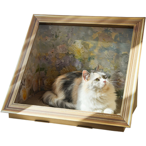 世界名画猫抓板窝休息玩耍磨爪