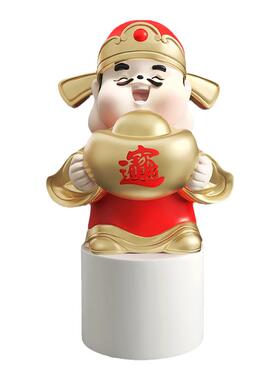 韵灿国潮金元宝财神爷落地摆件