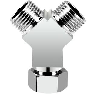 黄铜三通分水器活接4分水龙头三通分流器一进二出接头水管配件厚