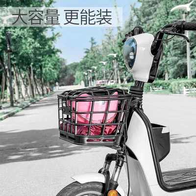 电动自行车前置车筐加大篮子筐PP方形车前盖加厚车篓大容量带材质