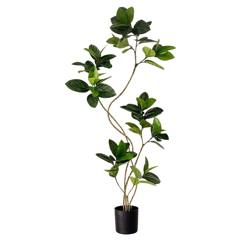 仿真绿植孟加拉榕电视柜旁装饰树