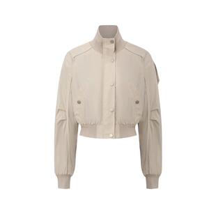 madeinnormal X LOOKNOW2025年秋季新款浅卡其廓形短夹克女