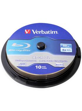Verbatim威宝 BD-R 6X 25GB可打印可擦写一次性空白蓝光光盘刻录