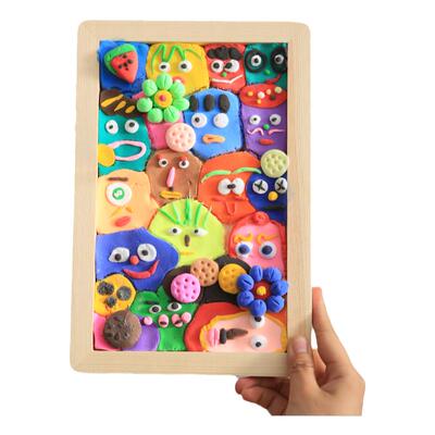 实木粘土画框儿童创意手工框空框