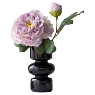简约陶瓷芍药牡丹花瓶摆件高级感郁金香客厅ins风仿真餐桌仿真花