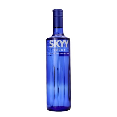 【自营】深蓝skyy蓝天伏特加原味750ml意大利进口鸡尾酒调酒基酒