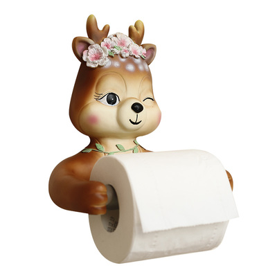 免打孔卫生梅花鹿创意厕所纸巾盒