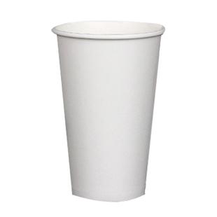 白色双层纸杯一次性杯子带盖奶茶咖啡杯外卖打包热饮杯500只装