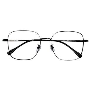 近视眼镜大脸男纯钛超轻眼镜框可配变色防雾防蓝光金丝细边眼睛女