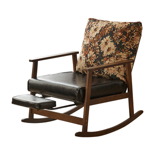 实木摇椅家用懒人躺椅大人可睡可躺摇摇椅客厅久坐休闲椅午休椅子