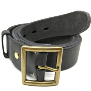 SONOFLOONG BELT牛皮真皮厚阿美咔叽纯铜头皮带腰带非VISVIM RRL