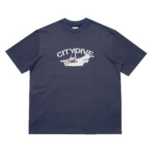 CITYDIVE Printing T-Shirt 重磅廓形帆船印花短袖T恤