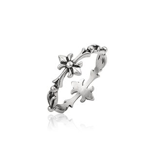 MONOLOGUE独白野心鸢尾花十字铂金戒指MO61生日礼物 情人节礼物