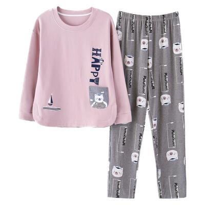【浪莎】官方正品纯棉长袖睡衣女