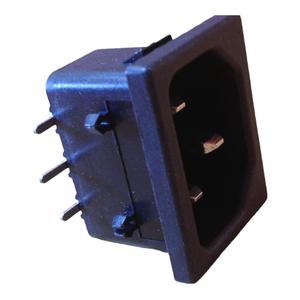 AC电源插座 优质卡入式品字三插座 电源接口90度直脚