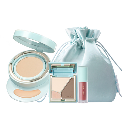 彩棠TIMAGE双生气垫修容盘唇釉喷雾 全套彩妆礼盒生日礼物套装