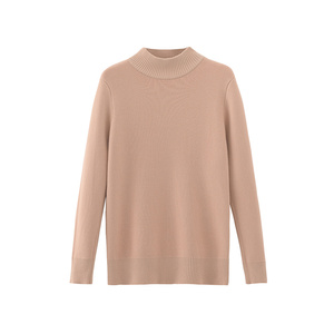 加绒毛衣女秋冬加厚一体绒内搭半高领保暖打底针织羊毛衫外穿上衣