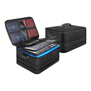 防火证件收纳包会议文件袋公文包大容量办公防水证件包家庭收纳包