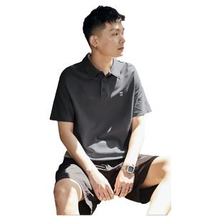 唐狮夏季新款polo衫男士短袖有翻领t恤男生宽松白色简约休闲港风