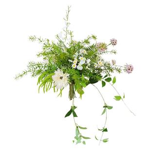 米子家居粉色精致仿真花束假花花瓶客厅插花摆件手捧花餐桌装饰品