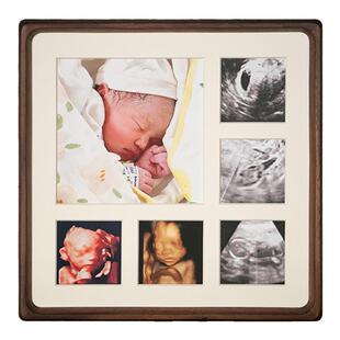 实木相框摆台高级感diy定制打印宝宝B超照片情侣婚纱照黑胡桃画框
