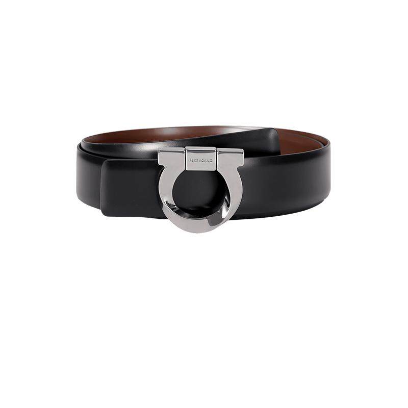 【自营】Ferragamo菲拉格慕 男士牛皮不可裁剪皮带腰带3.2cm