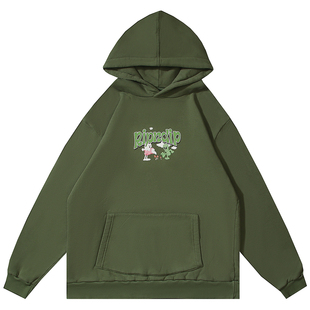 美国潮牌RIPNDIP中指猫加绒卫衣趣味游乐场卡通男女情侣保暖外套