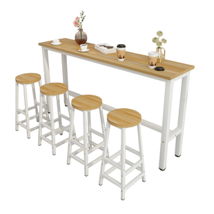 吧台桌靠墙奶茶店桌椅商用高脚桌家用长条桌子阳台靠窗桌客厅窄桌