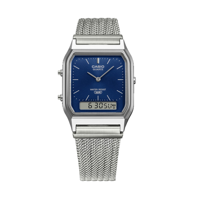 卡西欧复古防水日历双显小方块