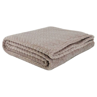 BERKSHIRE伯克希尔 法兰绒提花毛毯四季卧室盖毯沙发午睡毯盖毯子