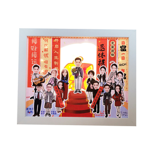 旋转相框创意照片定制教师团队员工生日退休入职周年纪念意义礼物