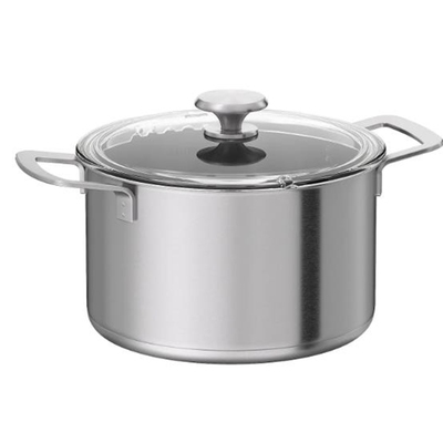 海考特带盖锅，不锈钢/玻璃，