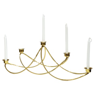 现代极简几何金属曲线五头烛台艺术摆件餐厅民宿别墅软装家居饰品