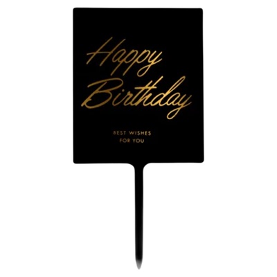 英文生日快乐插牌亚克力多款烘焙蛋糕装饰摆件happy birthday插件
