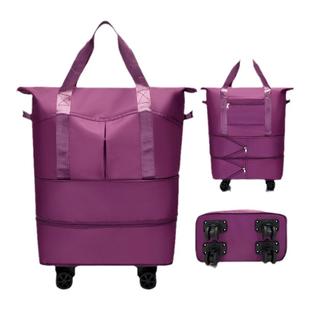 T6万向轮旅行包大容量行李袋短途旅游拉杆箱收纳带滑轮托运飞机包