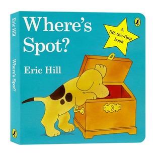 where is spot 小玻在哪里 纸板翻翻书 英文原版绘本Where's Spot? 低幼儿童启蒙绘本 Eric Hill 低幼英语启蒙英语学习图书籍
