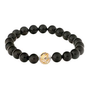 祥安阁属牛、属虎本命佛手链『黑曜石虚空藏菩萨手串』男女款