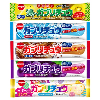 日本明治特浓果汁软糖长条耐咀嚼