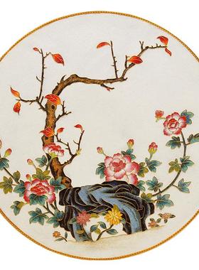 诗翼陶瓷新中式珐琅彩摆件