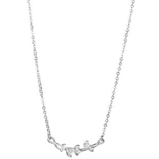 吴越老银铺足银999银杏项链女时尚简约小众设计三生有幸锁骨链