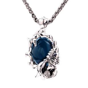 法国IDee天蝎座925纯银项链男潮牌 时尚个性复古泰银吊坠百搭饰品